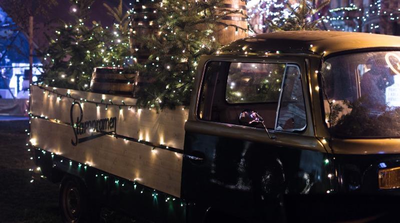 Christmas Tree, Lights and Truck